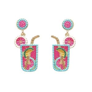 Rose Red - Fashion JewelrymSummer Cocktail Earrings